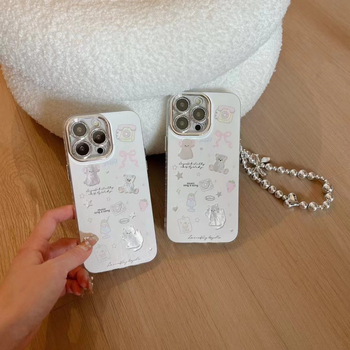 TPU stražnja maska za iPhone, Ins stil, dizajn Girls Heart Strawberry Bear Puppy, otporno na habanje i padove, kompatibilna s iPhone 11/12/13/14 Pro/Pro Max