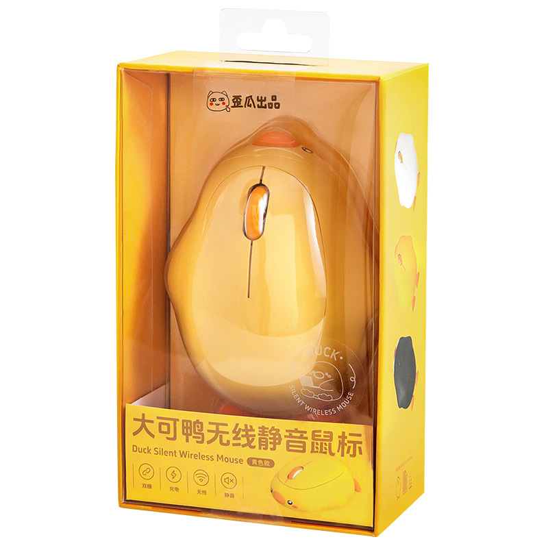 Mouse fără fir Dake duck, silențios, Bluetooth dual-mode, reîncărcabil