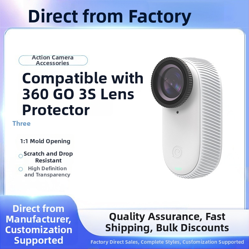 Aizsargājošs objektīva vāciņš Insta360 Go3/Go3S — temperētā stikla; ļoti caurspīdīgs PC; izcelsme: Ķīna; zīmols: Neutral