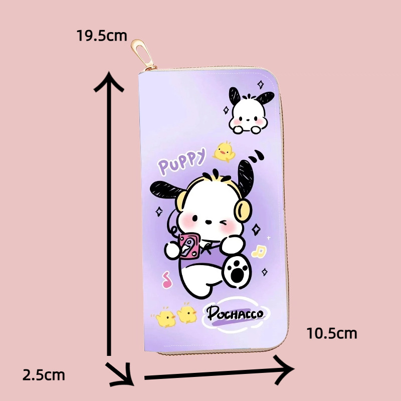 Gyerekeknek készült rajzfilmszerű pénztárca, PU anyag, poliészter bélés, 2025 ősz