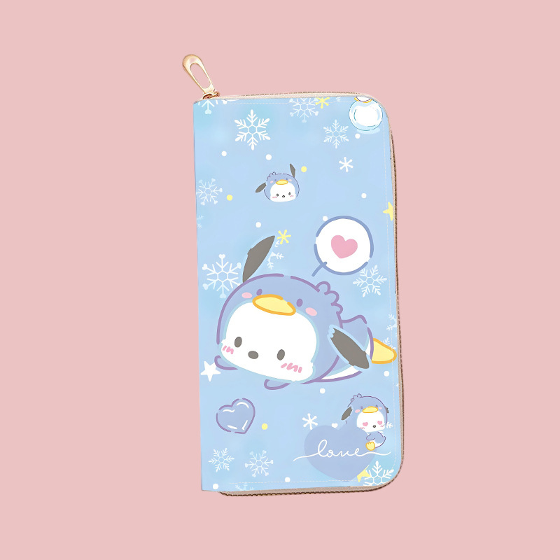 Gyerekeknek készült rajzfilmszerű pénztárca, PU anyag, poliészter bélés, 2025 ősz