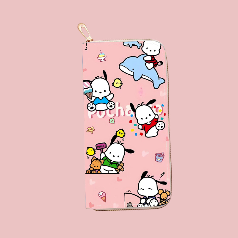 Gyerekeknek készült rajzfilmszerű pénztárca, PU anyag, poliészter bélés, 2025 ősz