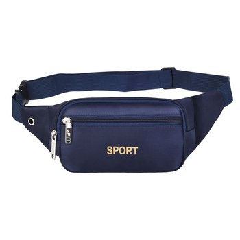 Férfi derékpántos táska - vászon, városi egyszerű stílus, kopásálló, egyszínű mintázat, belső nejlon bélés