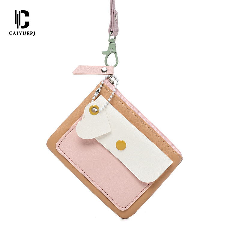 CAIYUE Κερματοθήκη — Ultra‑ελαφριά, επεκτάσιμη, PU εξωτερικό μέρος και PU επένδυση, φρέσκο και γλυκό στυλ για καθημερινή χρήση