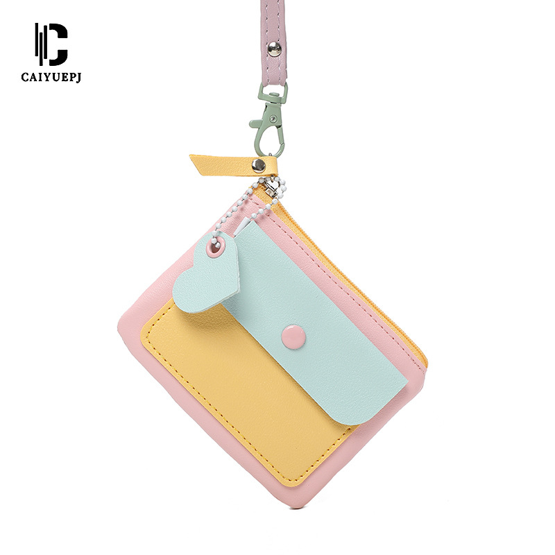 CAIYUE Κερματοθήκη — Ultra‑ελαφριά, επεκτάσιμη, PU εξωτερικό μέρος και PU επένδυση, φρέσκο και γλυκό στυλ για καθημερινή χρήση