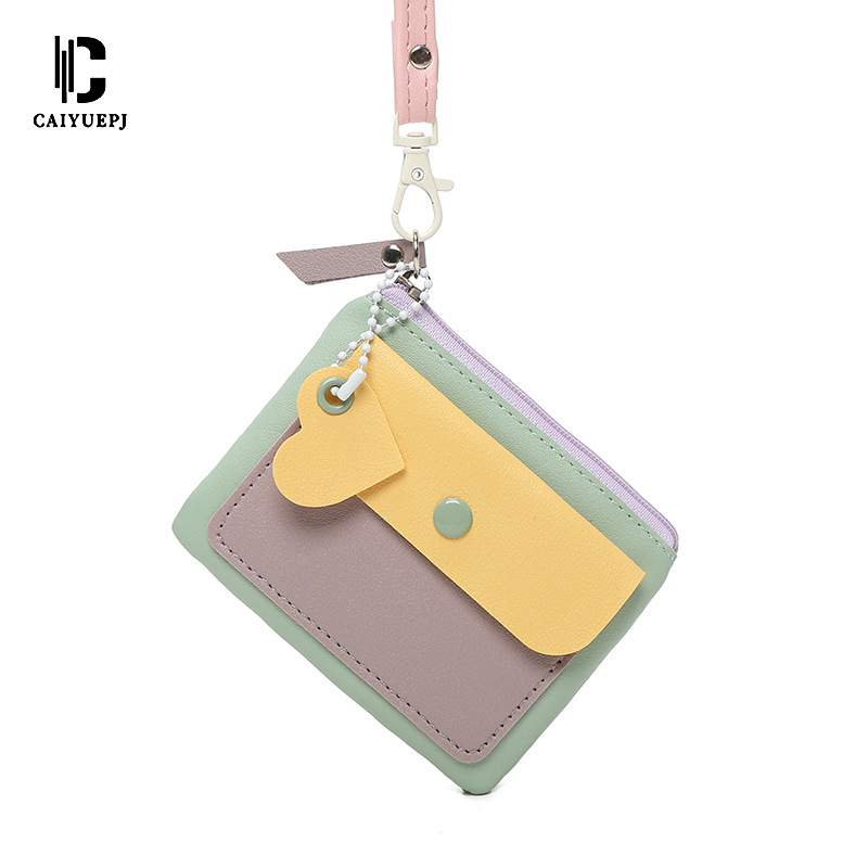 CAIYUE Κερματοθήκη — Ultra‑ελαφριά, επεκτάσιμη, PU εξωτερικό μέρος και PU επένδυση, φρέσκο και γλυκό στυλ για καθημερινή χρήση