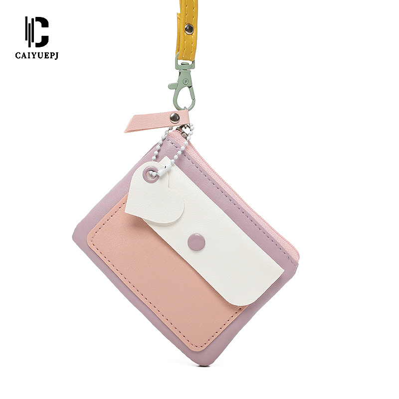 CAIYUE Κερματοθήκη — Ultra‑ελαφριά, επεκτάσιμη, PU εξωτερικό μέρος και PU επένδυση, φρέσκο και γλυκό στυλ για καθημερινή χρήση