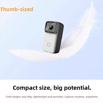 SJCAM C200 Cameră de acțiune 4K pentru motocicletă cu stabilizare, panoramă 360°, ecran 1,28'' LCD, 16 MP