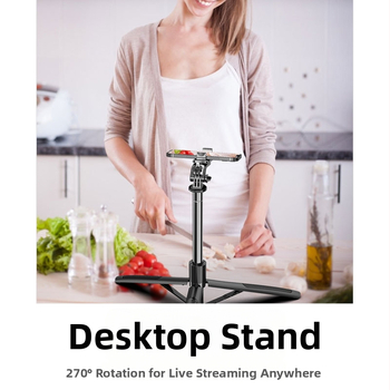 Kindallon Q05 Bluetooth selfie tyč s rozšíriteľným LED svetlom a podlahovým trojnožkom pre živé vysielanie