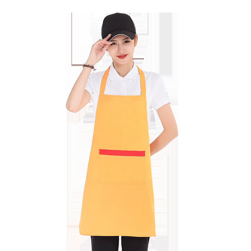 Ujjatlan poliészter kötény barbecue-hoz és kiszolgáló személyzetnek — vízálló, olajálló, szennyeződés- és kopásálló, modern minimalista dizájn