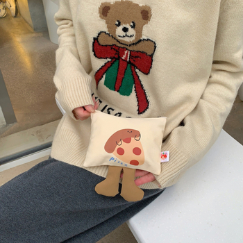 Vászonból készült érmeztárca anime mintával, uniszex, bélés nélkül, mindennapi használatra