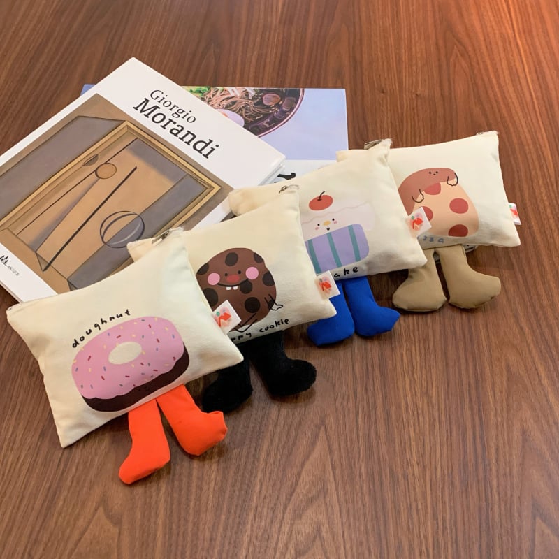 Vászonból készült érmeztárca anime mintával, uniszex, bélés nélkül, mindennapi használatra