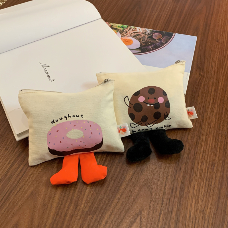 Vászonból készült érmeztárca anime mintával, uniszex, bélés nélkül, mindennapi használatra