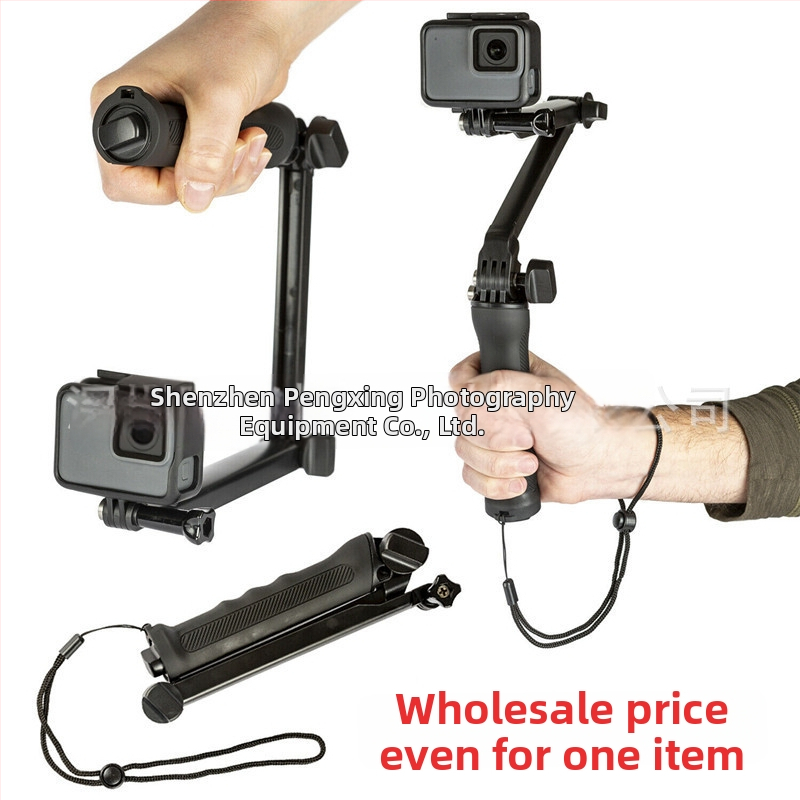 GoPro HERO9 ir visos GoPro serijos skirtas selfies lazda tripod - aliuminio lydinys, 4 dalys, logotipo spauda įmanoma, apkrova iki 2 kg