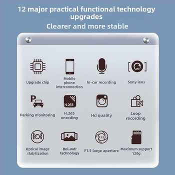 Audi A6L/A3/A4L/Q5L/Q3/Q4 automobilinis dashcam – priekyje ir gale dvigubas įrašas, 2160p, 170° platus kampas, be ekrano, Wi‑Fi
