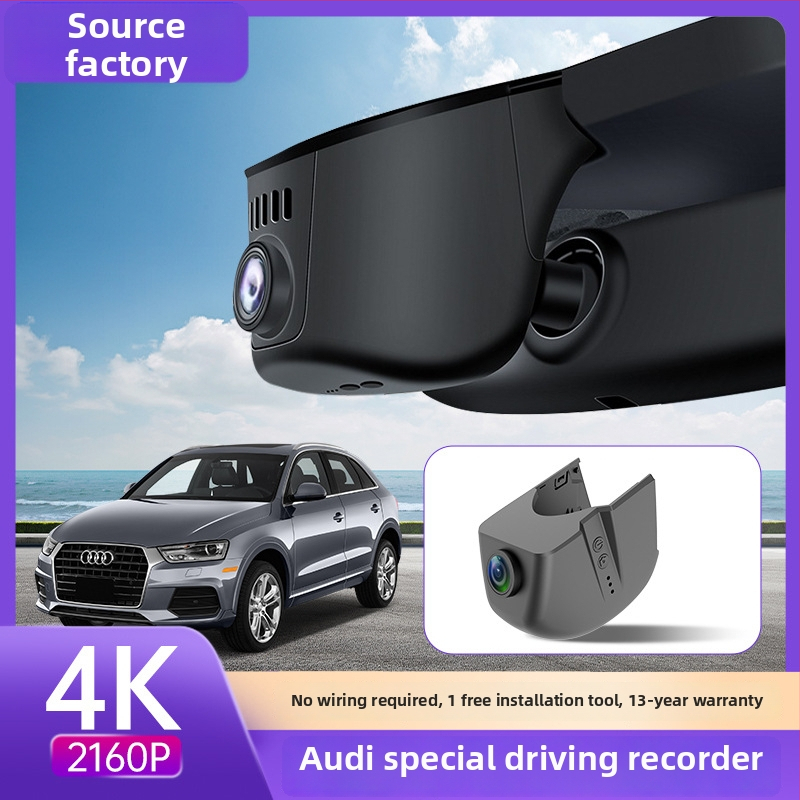 Audi A6L/A3/A4L/Q5L/Q3/Q4 automobilinis dashcam – priekyje ir gale dvigubas įrašas, 2160p, 170° platus kampas, be ekrano, Wi‑Fi