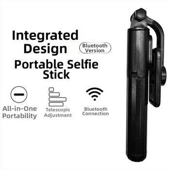 Q07 Bluetooth stojan na selfie pre mobil – hliníková zliatina + ABS, s diaľkovým ovládaním, vstavané svetlo, stabilizácia obrazu
