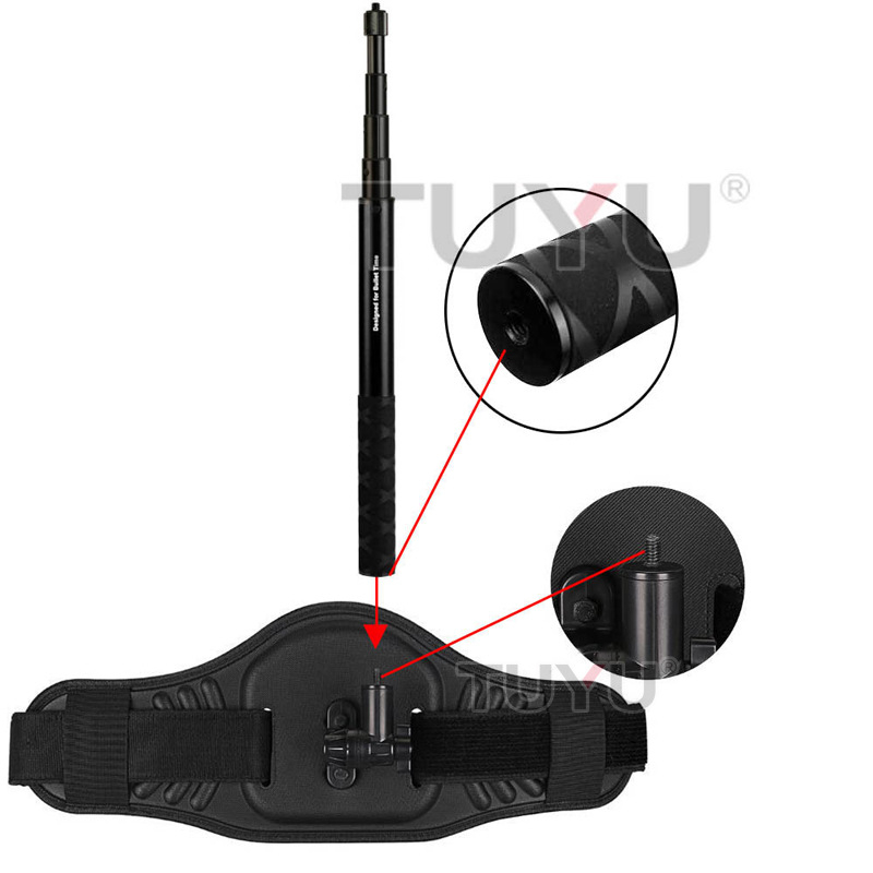 Remenski nosač za Insta360 X5/X4/X3 sa skrivenim selfie štapićem, bočni snimci tijekom vožnje biciklom, kompatibilan s GoPro dodacima, EVA + PC Velcro