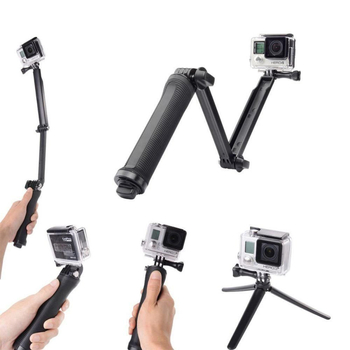 GoPro Hero12 Compatibil Trifoi Selfie Stick – Braț Reglabil 3-Direcții, Material Plastic, Sarcină maximă 2 kg