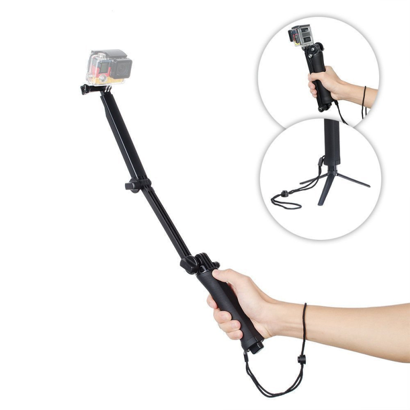 GoPro Hero12 Compatibil Trifoi Selfie Stick – Braț Reglabil 3-Direcții, Material Plastic, Sarcină maximă 2 kg