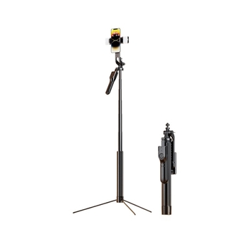 Μεταλλικό τρίποδο για σέλφι με τηλεχειριστήριο, σταθεροποίηση εικόνας, Bluetooth υποστήριξη (χωρίς φωτισμό πλήρωσης)
