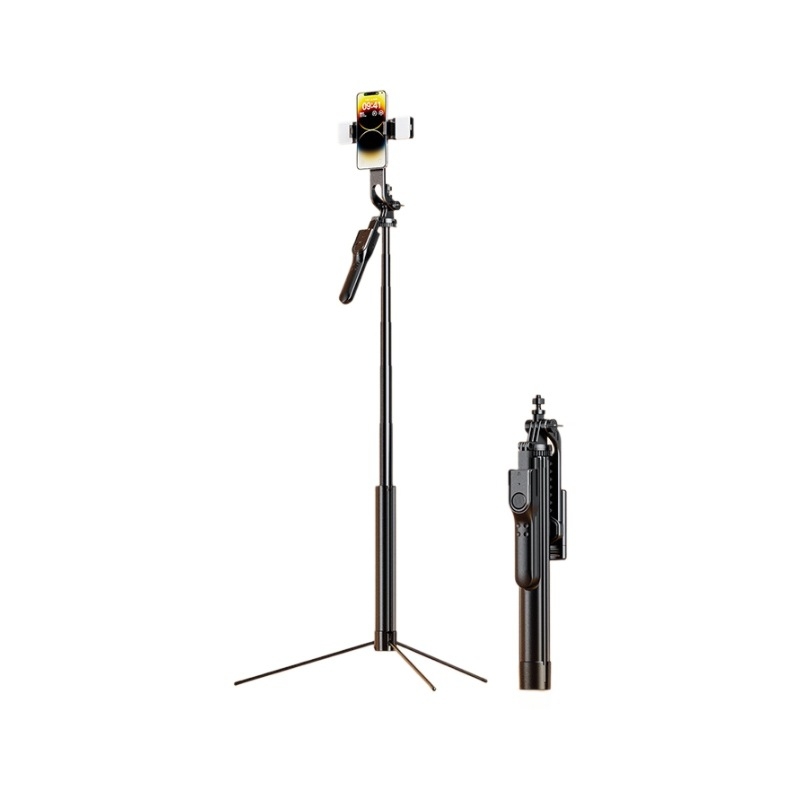 Μεταλλικό τρίποδο για σέλφι με τηλεχειριστήριο, σταθεροποίηση εικόνας, Bluetooth υποστήριξη (χωρίς φωτισμό πλήρωσης)