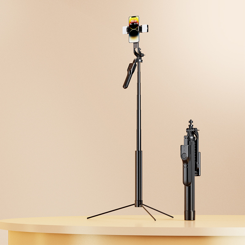 Μεταλλικό τρίποδο για σέλφι με τηλεχειριστήριο, σταθεροποίηση εικόνας, Bluetooth υποστήριξη (χωρίς φωτισμό πλήρωσης)