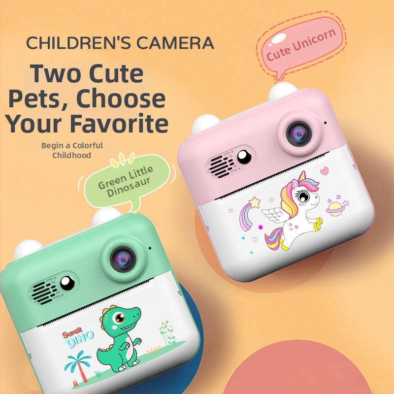 Detský okamžitý tlačiareň fotografií – kompaktný mini tlačiareň s vysokým rozlíšením, model A22C, 24 MP, 2,4 palca LCD, TF karta, výdrž batérie 3 hodiny.