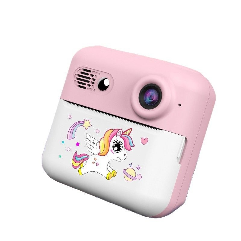 Printer foto instant pentru copii – imprimantă foto compactă cu definiție înaltă, model A22C, 24 MP, LCD de 2,4 inch, card TF, autonomie baterie 3 ore.