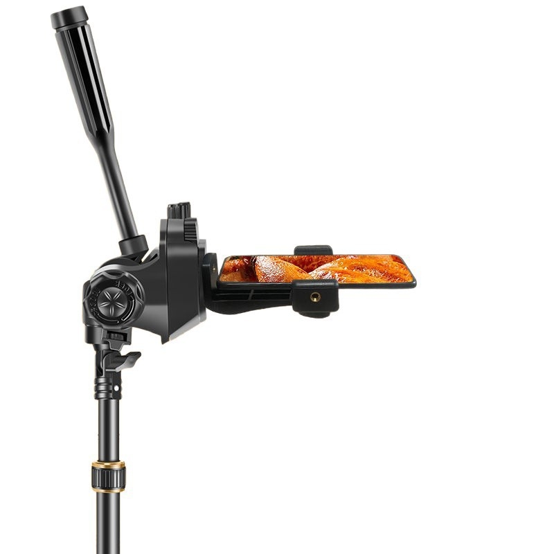 Trepied pentru telefon mobil și tabletă, design pliabil, 3D gimbal, 5 secțiuni, aliaj de aluminiu, placă cu eliberare rapidă, suport până la 2 kg