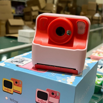 Cameră pentru copii, imprimantă mini în stil Polaroid, ecran LCD de 2,4 inchi, rezoluție 800–1000 px, card TF, corp ABS, model Cd-W8