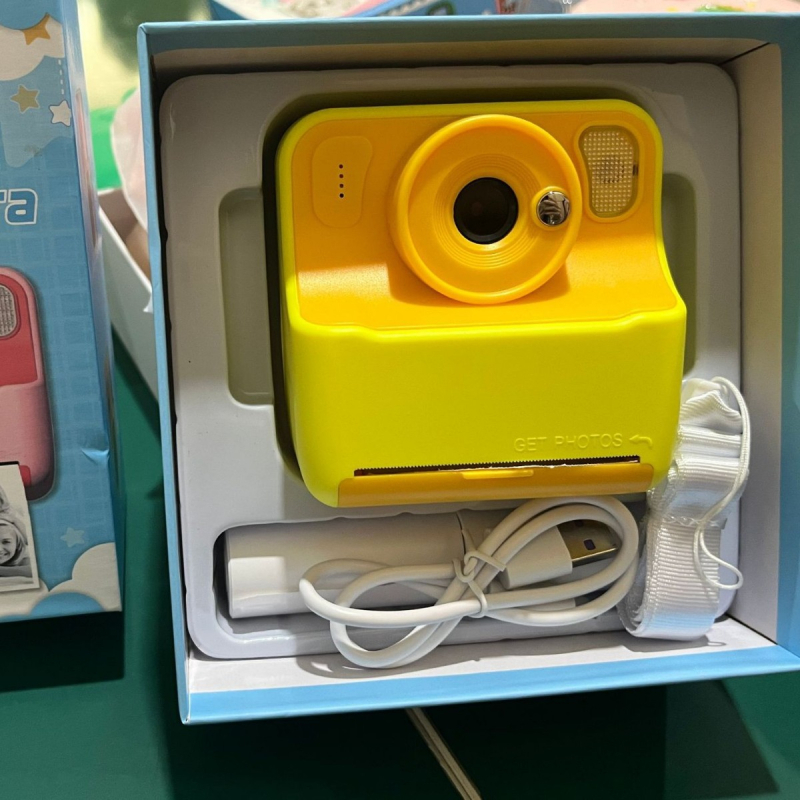 Cameră pentru copii, imprimantă mini în stil Polaroid, ecran LCD de 2,4 inchi, rezoluție 800–1000 px, card TF, corp ABS, model Cd-W8