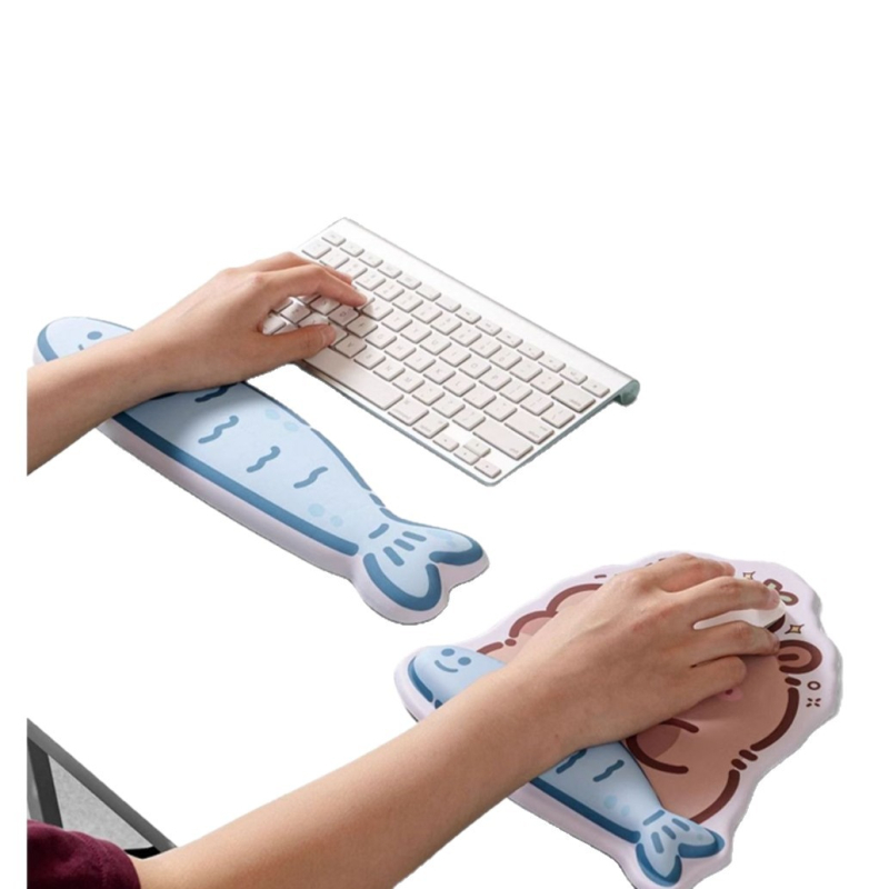 Kapibara jastučić za zglob za miš i tipkovnicu, protivklizni gumeni podložak, 235×245×2 mm ili 400×96×2 mm