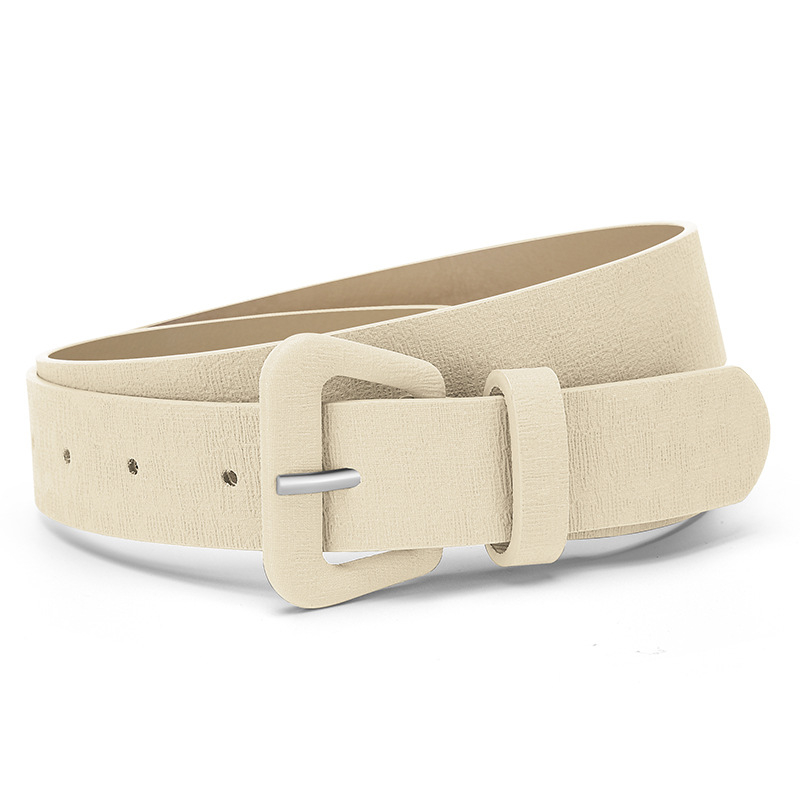 Moteriška PU odos diržas su lydinio sagtimi – paprastos, universalaus stiliaus; užsegimas sagtelės; plotis 2–4 cm