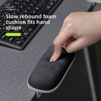 Daudzfunkcionāla galda paliktnis ar elko atbalstu un rotējošu plaukstas atbalstu, silikona anti-slīdējoša galda paliktnis birojam, tastatūras turētājs, modelis 4658769769