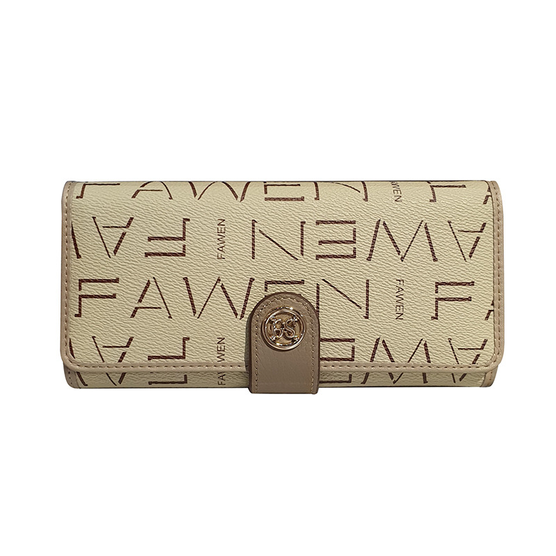 Μακρύ γυναικείο πορτοφόλι από PVC με πολλαπλές θήκες καρτών, κλιπ χαρτονομισμάτων, θήκη με φερμουάρ, εσωτερική επένδυση από γνήσιο δέρμα, μοντέλο 22110