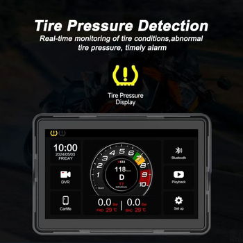 Motociklo priekinė ir galinė 2K vaizdo kamera su dvigubu įrašu, 160° matymo kampas, TF kortelė iki 256 GB, maitinimas 9–24V