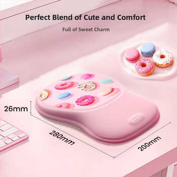 Silikona roku atbalsta paliktnis pelēm, divpusējs, pretslīdējošs, izturīgs pret nolietošanos, viegli tīrāms - biroja peles paliktnis