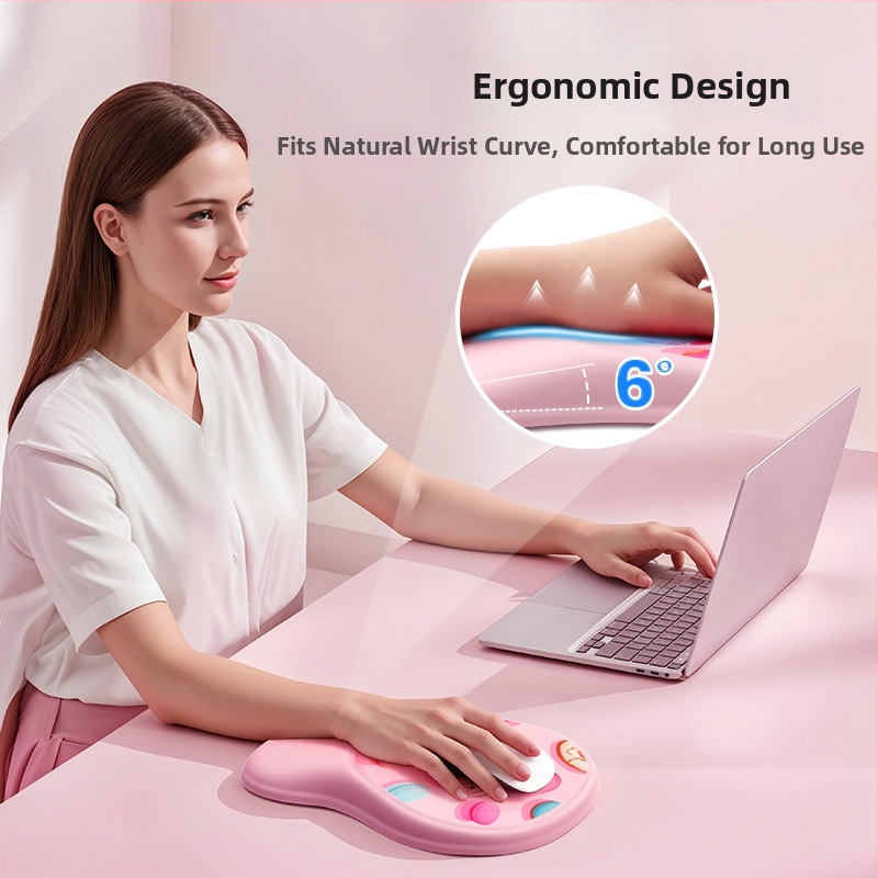 Silikona roku atbalsta paliktnis pelēm, divpusējs, pretslīdējošs, izturīgs pret nolietošanos, viegli tīrāms - biroja peles paliktnis