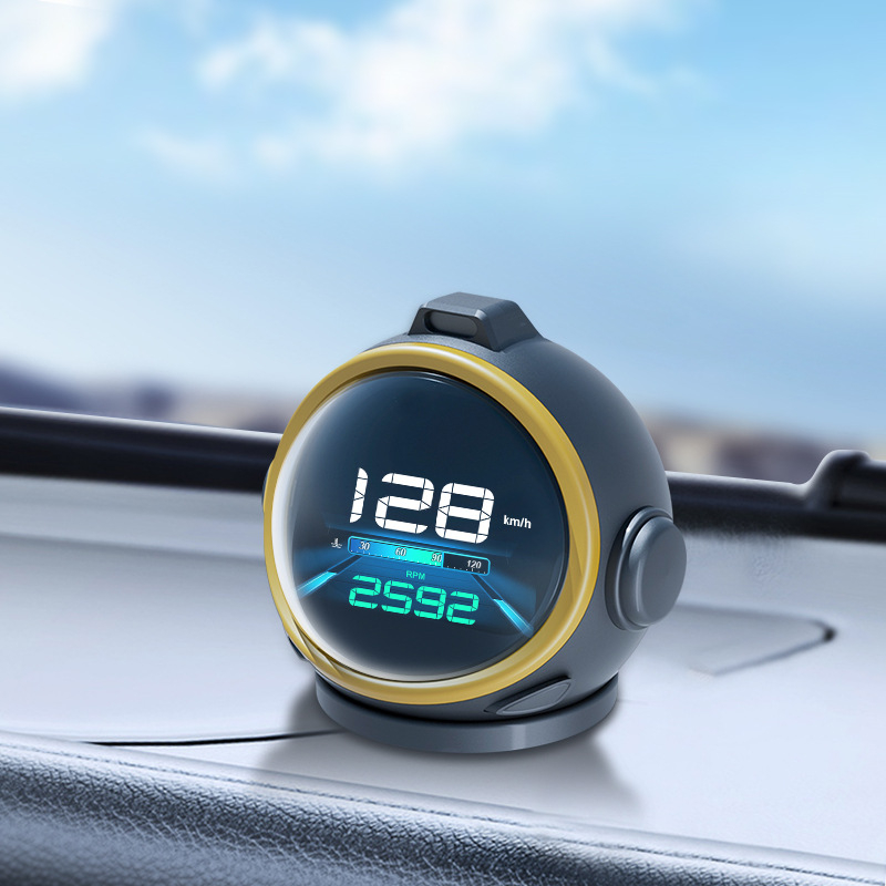 OBD LCD mjerač Iron Head Type II za vozila — LCD zaslon, napajanje preko OBD sučelja, kompatibilan s OBDII