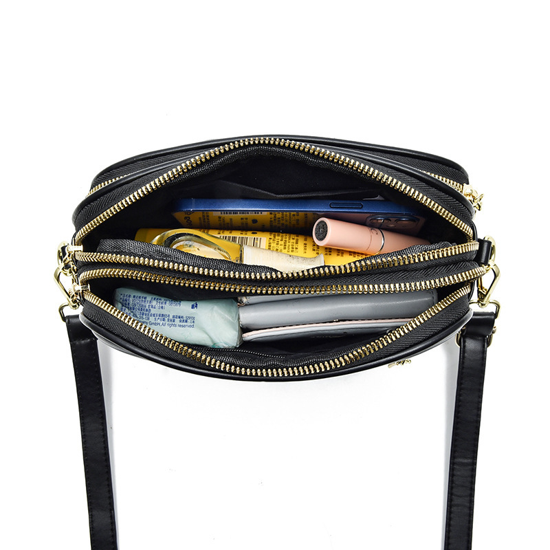 PU mala kvadratna crossbody torba - gradski minimalistički stil, zatvarač, unutarnja džep sa zatvaračem, podstava od poliestera i pamuka, jedna naramenica