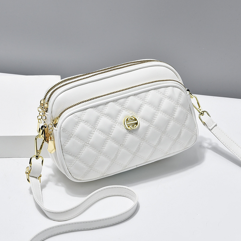 PU mala kvadratna crossbody torba - gradski minimalistički stil, zatvarač, unutarnja džep sa zatvaračem, podstava od poliestera i pamuka, jedna naramenica