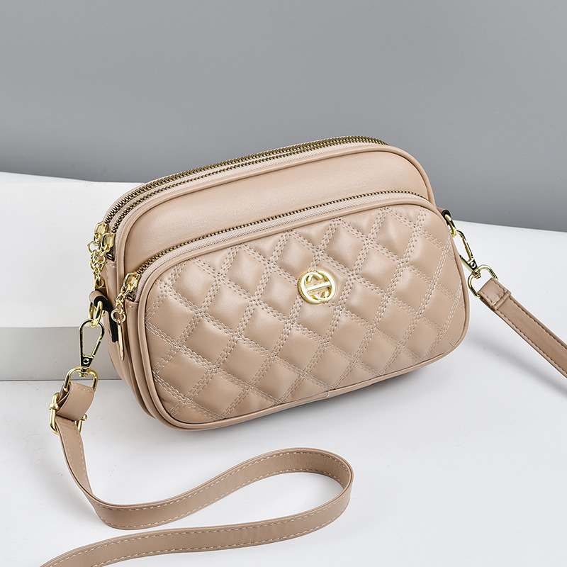 PU mala kvadratna crossbody torba - gradski minimalistički stil, zatvarač, unutarnja džep sa zatvaračem, podstava od poliestera i pamuka, jedna naramenica