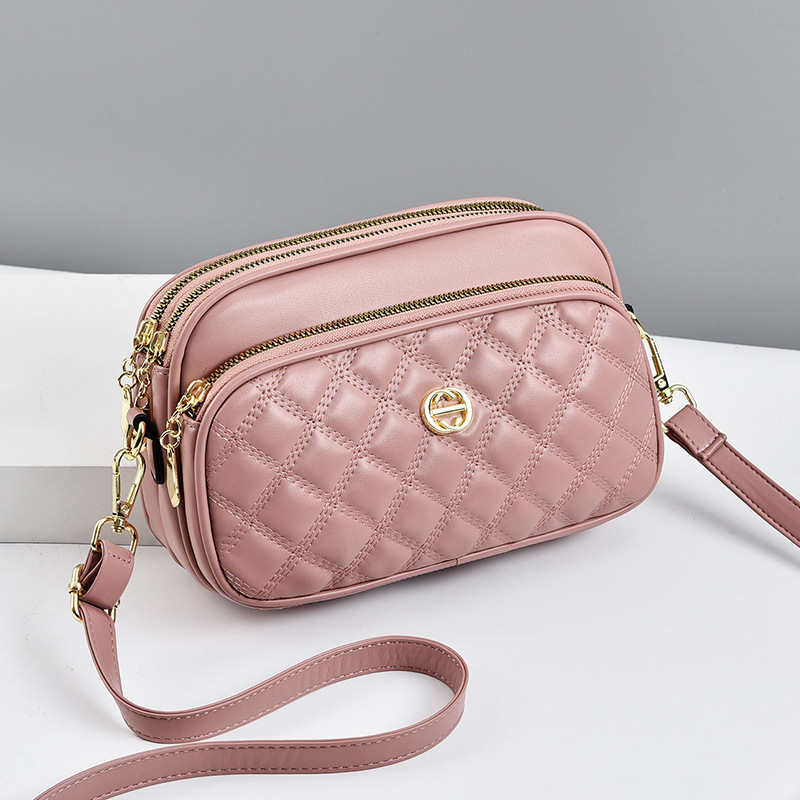 PU mala kvadratna crossbody torba - gradski minimalistički stil, zatvarač, unutarnja džep sa zatvaračem, podstava od poliestera i pamuka, jedna naramenica