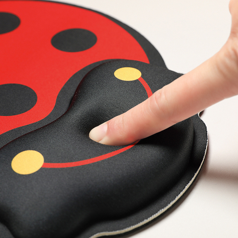 Padă de mouse cu sprijin la încheietură – desen cu fată cu dovleac, mic covoraș din cauciuc, imprimare prin transfer termic, personalizare