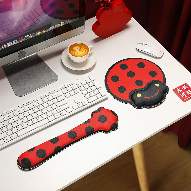 Padă de mouse cu sprijin la încheietură – desen cu fată cu dovleac, mic covoraș din cauciuc, imprimare prin transfer termic, personalizare