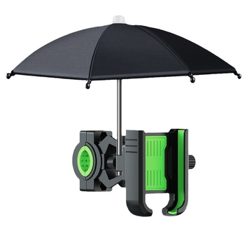 Suport pentru telefon auto/motocicletă cu umbrelă mică pentru protecție solară și ploaie, prindere cu clips, construcție din plastic, rezistent la apă, multifuncțional