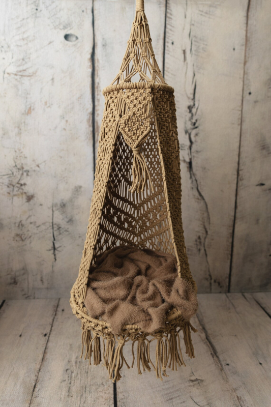 Νεογέννητος χαμάκ για φωτογράφηση, δαντελένιος κρεμαστός χαμάκ, μικρό στούντιο προπ, υλικά: βαμβάκι και μέταλλο, 1 kg