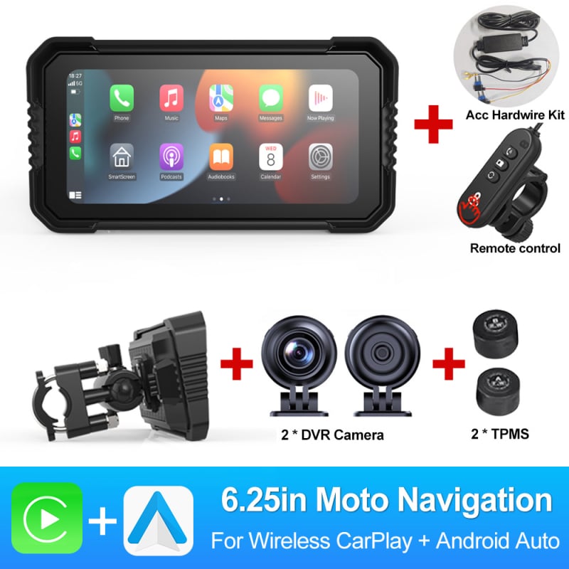 ZC15 mootorratta dash cam, 5MP, 170° vaatenurk, toetab SD-kaarti kuni 128GB