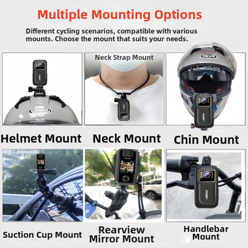 Motociklo dash cam L9 su 140° matomo kampu, 800 000 pikselių, SD kortelė iki 64 GB, atspari vandeniui, HD stabilizavimas